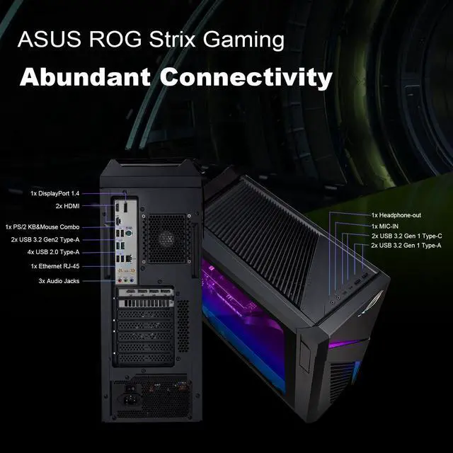 Alt view image 5 of 6 - ASUS ROG Strix Newest Intel i7 RTX 4070 Gaming Desktop, Intel i7-14700KF, NVIDIA GeForce RTX 4070, 64GB RAM, 1TB SSD, Wi-Fi 6, Wired K&M, Windows 11 Pro