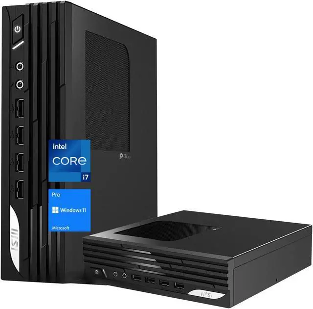 Main image of MSI PRO DP21 Business MFF Desktop, Intel Core i7-13700, 32GB RAM, 1TB SSD, Wi-Fi 6, Win 11 Pro, Black