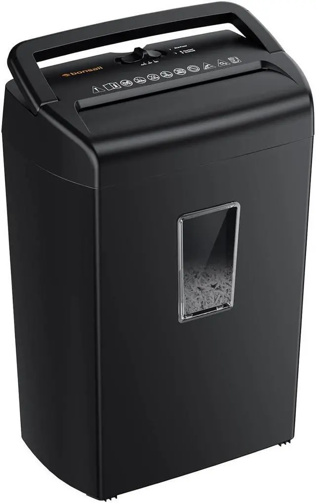 Main image of Bonsaii 10-Sheet Cross Cut Paper Shredder, 5.5 Gal Home Office Heavy Duty Shredder for Credit Card, Staple, Clip with Transparent Window(C209-D)
