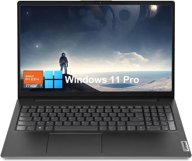 Main image of Lenovo V15 Business Laptop, 15.6" FHD, AMD Ryzen 7 7730U, 16GB RAM, 1TB SSD, Wi-Fi 6, HDMI, Type-C, Webcam, Windows 11 Pro, Black
