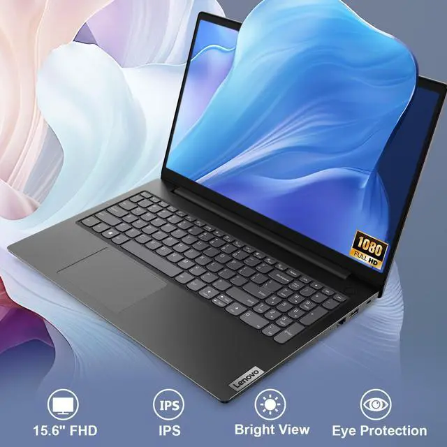 Alt view image 5 of 6 - Lenovo V15 Business Laptop, 15.6" FHD, AMD Ryzen 7 7730U, 16GB RAM, 1TB SSD, Wi-Fi 6, HDMI, Type-C, Webcam, Windows 11 Pro, Black