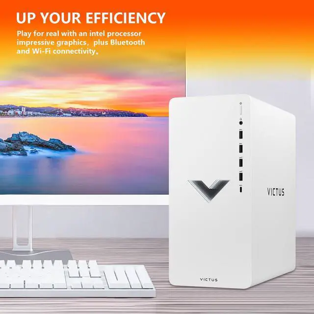 Alt view image 4 of 6 - HP Victus 15L i7 RTX 4060 Premium Gaming Desktop, Intel i7-14700F, GeForce RTX 4060, 3D Modeling, 64GB RAM, 4TB SSD, Wi-Fi 6, DP Port, Type-C, Windows 11 Home, White