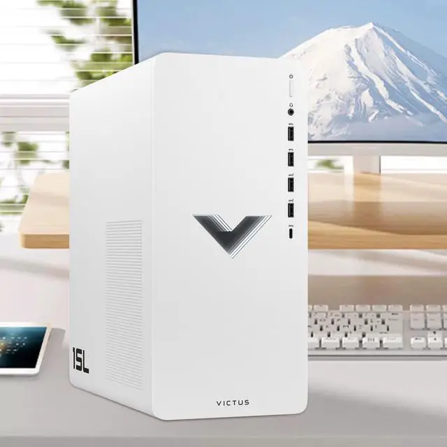 Alt view image 6 of 6 - HP Victus 15L i7 RTX 4060 Premium Gaming Desktop, Intel i7-14700F, GeForce RTX 4060, 3D Modeling, 64GB RAM, 4TB SSD, Wi-Fi 6, DP Port, Type-C, Windows 11 Home, White
