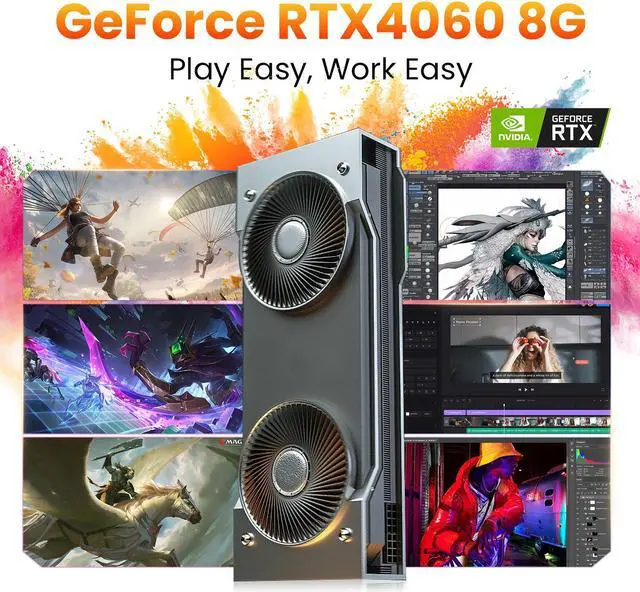 Alt view image 3 of 6 - HP Victus 15L i7 RTX 4060 Premium Gaming Desktop, Intel i7-14700F, GeForce RTX 4060, 3D Modeling, 64GB RAM, 4TB SSD, Wi-Fi 6, DP Port, Type-C, Windows 11 Home, White