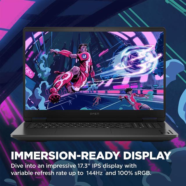 Alt view image 4 of 6 - HP Omen Gaming Laptop, 17.3" FHD 1920*1080 144Hz, AMD Ryzen 9 8945HS, NVIDIA GeForce RTX 4060, 64GB DDR5 RAM, 4TB + 4TB SSD,  RGB Backlit Keyboard, Webcam, Wi-Fi 6, Windows 11 Home, Black