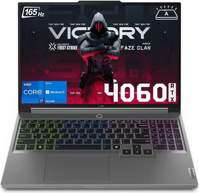 Main image of Lenovo Legion 5 Gaming Laptop, 16" WQXGA 2560x1600 165Hz, Intel i7-14650HX, NVIDIA GeForce RTX 4060, 32GB DDR5 RAM, 1TB SSD, AI-Power, Windows 11 Home, Luna Grey