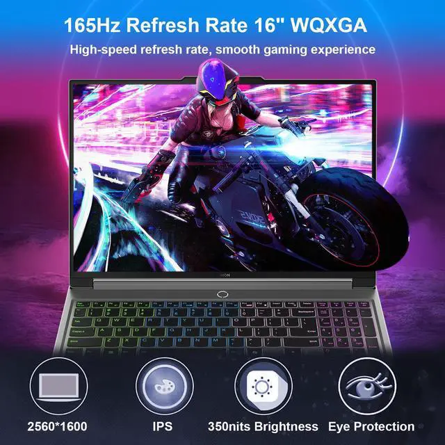 Alt view image 5 of 6 - Lenovo Legion 5 Gaming Laptop, 16" WQXGA 2560x1600 165Hz, Intel i7-14650HX, NVIDIA GeForce RTX 4060, 32GB DDR5 RAM, 1TB SSD, AI-Power, Windows 11 Home, Luna Grey