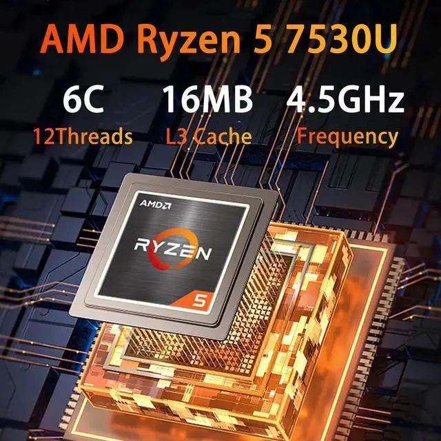 Alt view image 3 of 6 - HP 255 G10 Business Laptop, 15.6" FHD Display, AMD Ryzen 5 7530U, 32GB RAM, 1TB SSD, Numeric Keypad, Webcam, HDMI, Wi-Fi 6, Windows 11 Pro, Grey