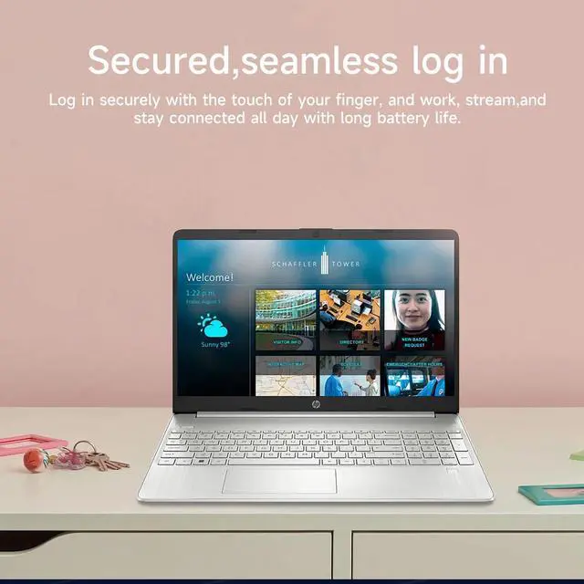 Alt view image 4 of 6 - HP Essential Laptop, 15.6" HD Touchscreen, Intel Core i3-1215U, 16GB RAM, 2TB SSD, Wi-Fi 6, Windows 11 Home, Silver