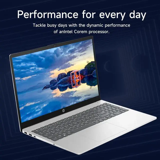 Alt view image 5 of 6 - HP Essential Laptop, 15.6" HD Touchscreen, Intel Core i3-1215U, 16GB RAM, 2TB SSD, Wi-Fi 6, Windows 11 Home, Silver
