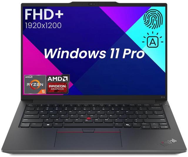 Lenovo ThinkPad E14 Gen 6 Business Laptop, 14" FHD+ Display, AMD Ryzen 5 7535U, 32GB DDR5 RAM, 1TB SSD, Fingerprint Reader, Backlit Keyboard, Wi-Fi 6,