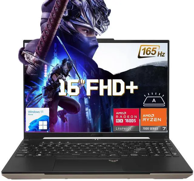 Main image of ASUS TUF FA617 AI (Advantage Edition) Gaming Laptop, 16" IPS WUXGA 1920x1200 165Hz, AMD Ryzen 7 7435HS (>i7 1355U), RX 7600S (>RTX 4060), 64GB DDR5 RAM, 2TB SSD, Backlit, Wi-Fi 6, Win11 Home, Black
