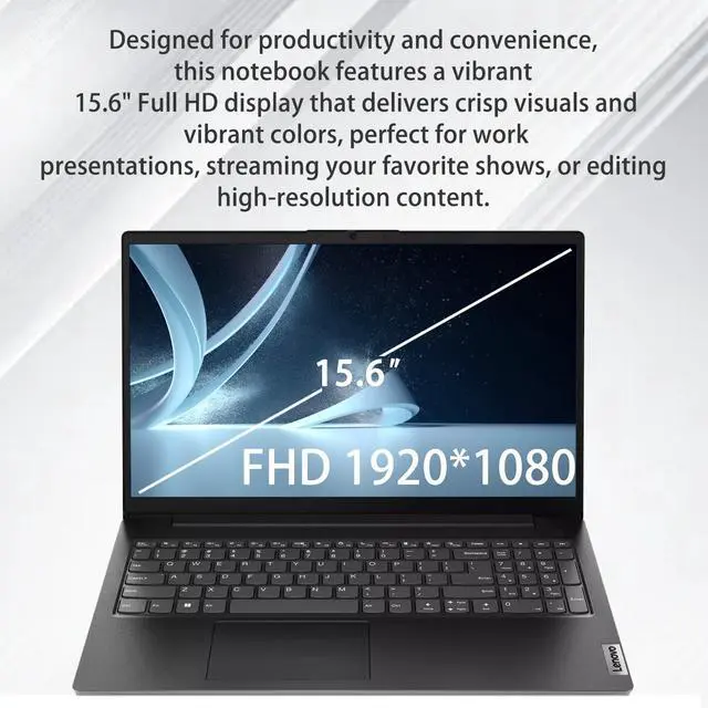 Alt view image 5 of 5 - Lenovo V-Series V15 High-Performance Business Laptop, 15.6" FHD 1920 * 1080, Intel 10-Core i7-13620H, 40GB RAM, 2TB SSD, Webcam, Wi-Fi 6, Windows 11 Pro, Black,