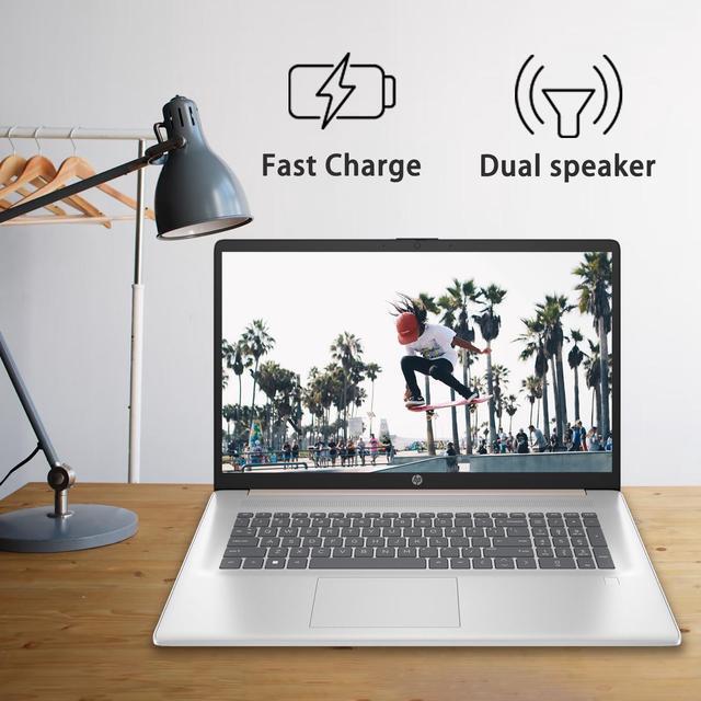 Alt view image 5 of 7 - HP Essential 17t Daily Laptop, 17.3-inch Touchscreen, 8 core Intel Processor, 32GB RAM, 1TB SSD, Fingerprint Reader, Wi-Fi 6, Windows 11 Home, Rose