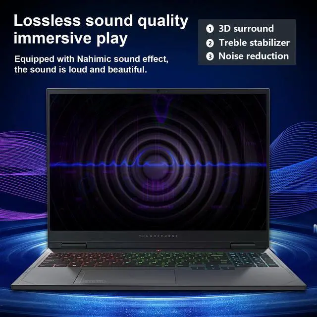 Alt view image 5 of 6 - Thunderobot Radiant 16 Gaming Laptop, 16" WQXGA 240Hz,Intel i7-14650HX, GeForce 4060, 32GB RAM, 1TB SSD, Windows 11 Home, Gray