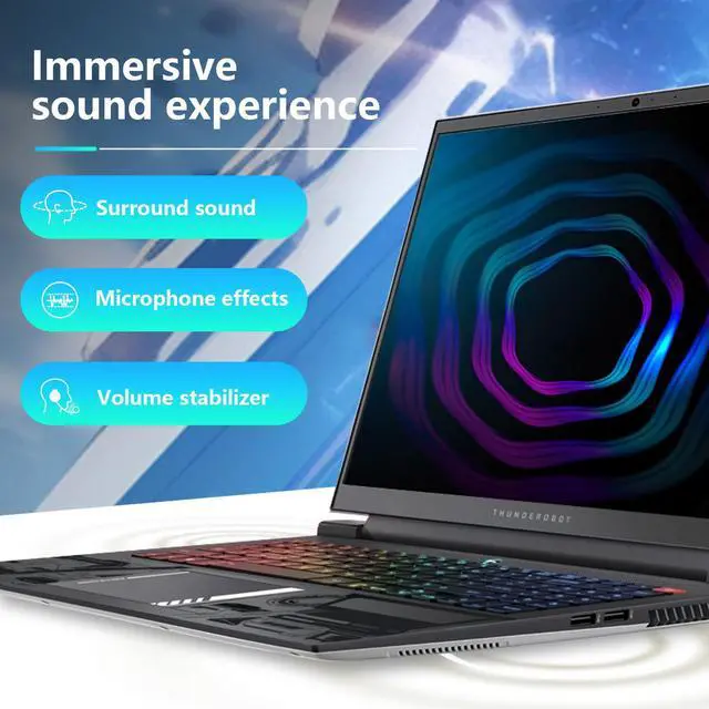 Alt view image 6 of 6 - Thunderobot ZERO 16 Gaming Laptop, 16" WQXGA 240Hz, Intel i9-14900HX, GeForce 4070, 32GB RAM, 1TB SSD, Windows 11 Home, Gray