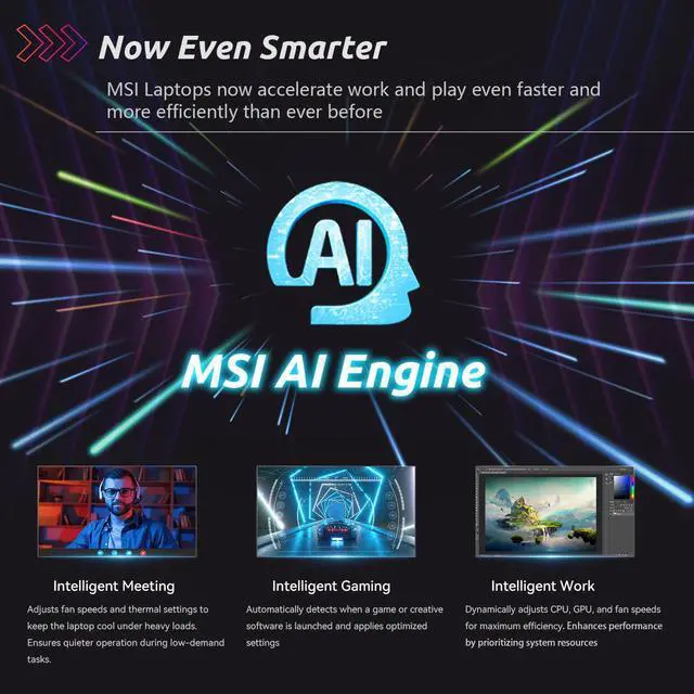 Alt view image 6 of 7 - MSI Ultra Thin A15 B8VF VR-Ready AI Gaming Laptop, 15.6" FHD 144Hz, AI AMD Ryzen 9 8945HS, RTX 4060, 32GB DDR5 RAM, 1TB SSD, Cooler Boost & Quiet Under Load, Wi-Fi 6, RJ-45, Windows 11 Home, Black