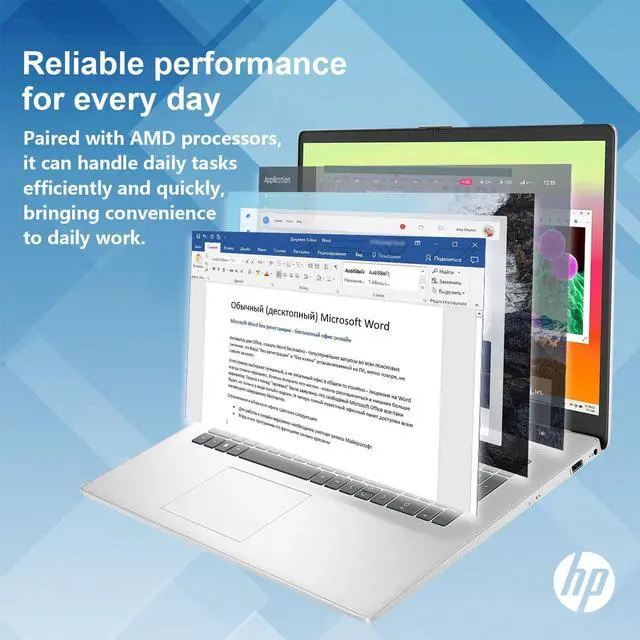 Alt view image 5 of 7 - HP Premium-Performance Daily Use Laptop, 17.3" FHD 1920*1080, AMD Ryzen 5 7430U, 8GB RAM, 512GB SSD, Wi-Fi 6, Webcam, HDMI, Windows 11 Home, Silver