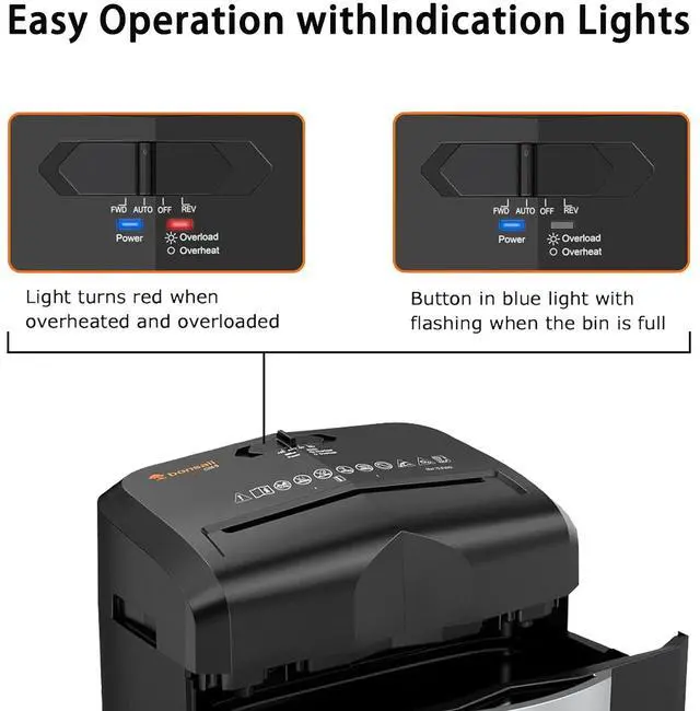 Alt view image 3 of 6 - Bonsaii Micro-Cut Shredder, 12-Sheet Capacity, P-4 Security, Shreds CDs, Credit Cards, Mail, Staples, Clips; Features Jam-Proof System and 4.2-Gallon Pullout Bin, Perfect for Home Office