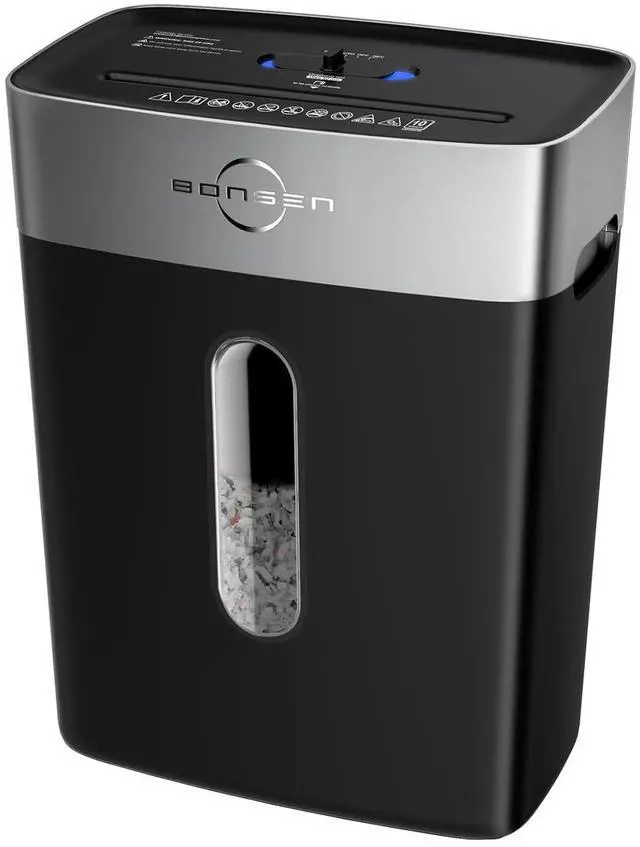Main image of BONSEN 10-Sheet Cross-Cut Shredder, P-4 Security, Quiet Operation, Shreds Credit Cards, Jam-Proof, 4-Gallon Bin for Home & Office