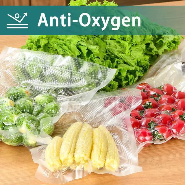 Alt view image 3 of 7 - Bonsenkitchen Vacuum Sealer Rolls, 2 Packs 8"x20': BPA-Free, Durable Commercial-Grade Rolls for Customized Food Preservation & Sous Vide Cooking