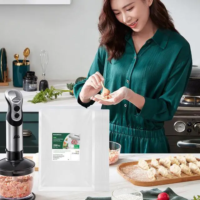 Alt view image 4 of 7 - Bonsenkitchen Vacuum Sealer Rolls, 6-Pack (3 x 11"x20' + 3 x 8"x20'), BPA-Free Commercial Grade, Customizable for Food Storage & Sous Vide Cooking