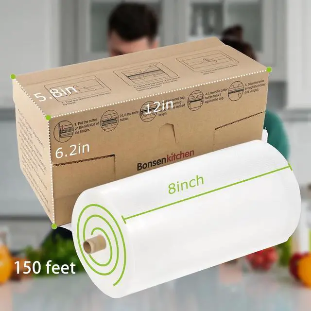 Alt view image 4 of 7 - Bonsenkitchen Premium Vacuum Sealer Bags, 100 Pint 6"x10": BPA-Free, Thick Embossed & Textured Design for Optimal Food Storage & Sous Vide Cooking