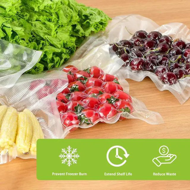 Alt view image 6 of 7 - Bonsenkitchen Premium Vacuum Sealer Bags, 100 Pint 6"x10": BPA-Free, Thick Embossed & Textured Design for Optimal Food Storage & Sous Vide Cooking