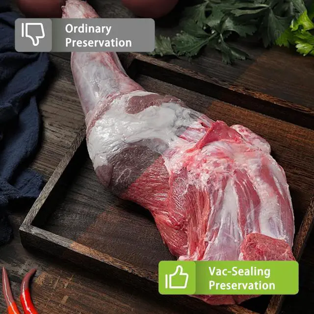 Alt view image 5 of 7 - Bonsenkitchen Vacuum Sealer Machine, Multi Functional Food Sealer with Built in Cutter & Bag Storage, Globefish Tech, Includes Vacuum Bags & Roll Bag, Bundle with 3 rolls 240"W x 8"/11"H sealer bags