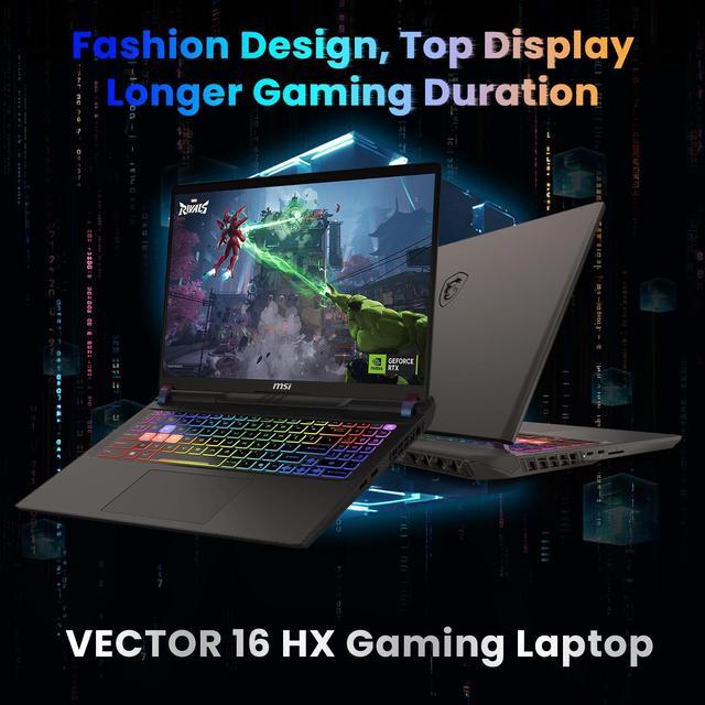 Alt view image 2 of 7 - MSI Vector 16 HX 16" QHD+ 240Hz AI Pro Gaming Laptop, Intel Core Ultra 7 255HX(Beats Intel i9-13900HX), NVIDIA GeForce RTX 5080, 64GB DDR5, 4TB SSD, RGB Backlit, Cooler Boost 5, Windows 11 Pro