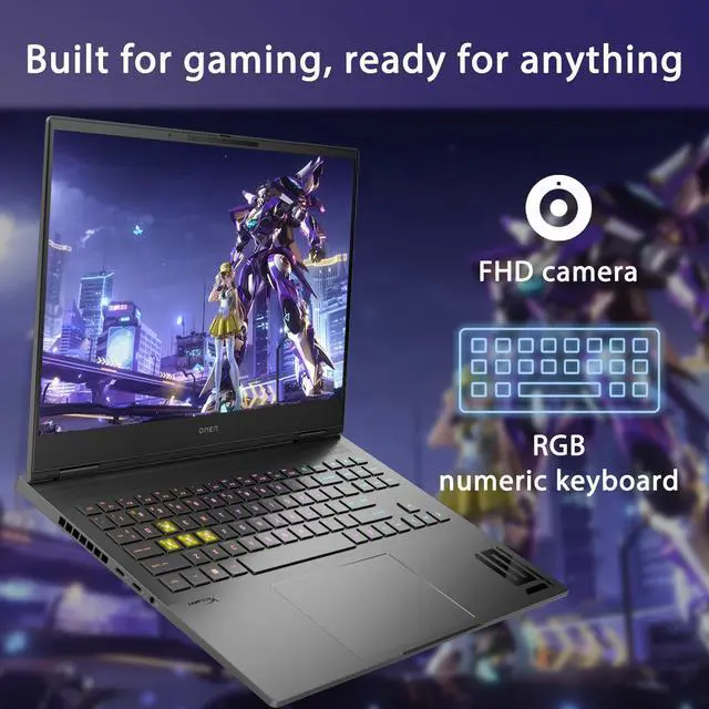 Alt view image 3 of 7 - HP OMEN 16.1" WUXGA 165Hz i9 RTX 4070 Premium Gaming Laptop, Intel Core i9-14900HX, NVIDIA GeForce RTX 4070, 64GB DDR5 RAM, 1TB SSD, RGB Backlit KB, Wi-Fi 7, W11P, HyperX Cloud Headset