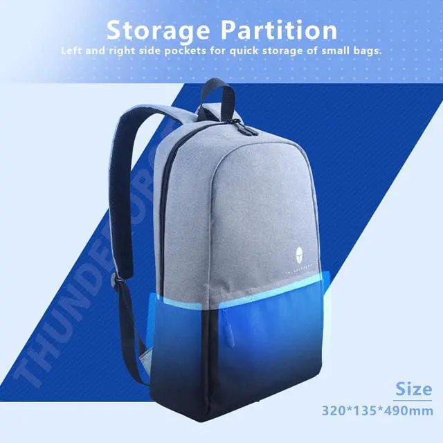 Alt view image 4 of 7 - Thunderobot Rock Series Gen 4 Laptop Backpack Fits up to 17.3'' Gaming Laptops, Lightweight, Durable Travel & College Bag, Water-Resistant, Multi-Compartment Design, Black