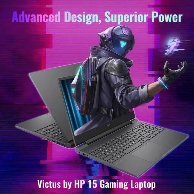 Alt view image 2 of 7 - HP Victus 15 High FPS Gaming Laptop, Intel Core i5-13420H(Beats Intel i7-12650H), NVIDIA GeForce RTX 4050, 15.6 144Hz FHD, 32GB RAM, 1TB SSD, Backlit KB, Wi-Fi 6, HD Camera, Windows 11 Home, Silver