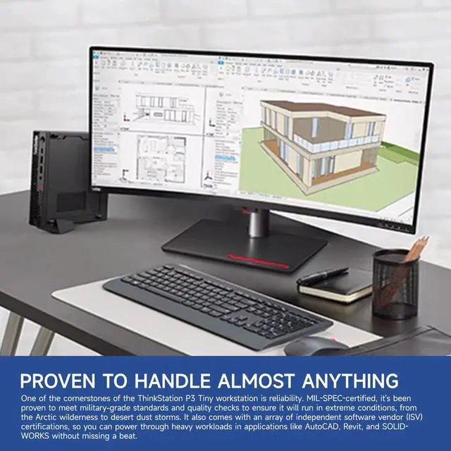 Alt view image 6 of 7 - Lenovo ThinkStation P3 Tiny Workstation for Business, Intel 20-Core i7-14700, NVIDIA T400, 16GB DDR5, 512GB SSD, HDMI, DP, Wi-Fi 6, W11 Pro, Black