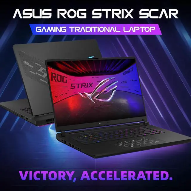 Alt view image 2 of 7 - ASUS ROG Strix SCAR Ultra 9 RTX 5090 Gaming Laptop, 16" WQXGA 240Hz, Intel Core Ultra 9 275HX, NVIDIA GeForce RTX 5090, 64GB DDR5 RAM, 2TB SSD, Wi-Fi 7, RGB Backlit Keyboard, Window 11 Pro, Black