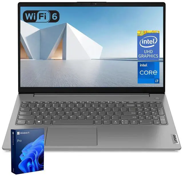 Main image of Lenovo V-Series V15 Business Laptop, 15.6" FHD, Intel Core i7-13620H, 16GB RAM, 512GB SSD, Webcam, Wi-Fi 6, Windows 11 Pro, Grey