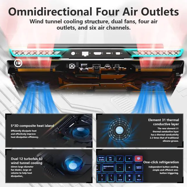 Alt view image 6 of 7 - Thunderobot ZERO 16 Gaming Laptop, 16" WQXGA 240Hz, Intel Core i9-14900HX, GeForce RTX 4080, 32GB DDR5 RAM, 1TB SSD, RGB Backlit Keyboard, Wi-Fi 6, Win 11 Home, White