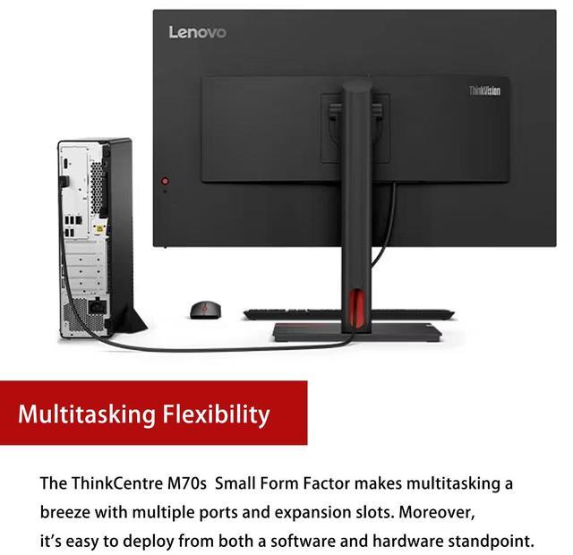 Alt view image 5 of 7 - Lenovo ThinkCentre M70s Business SFF Desktop, Intel Core i7-14700, 16GB DDR5 RAM, 512GB SSD, Wi-Fi 6, Windows 11 Pro, Black