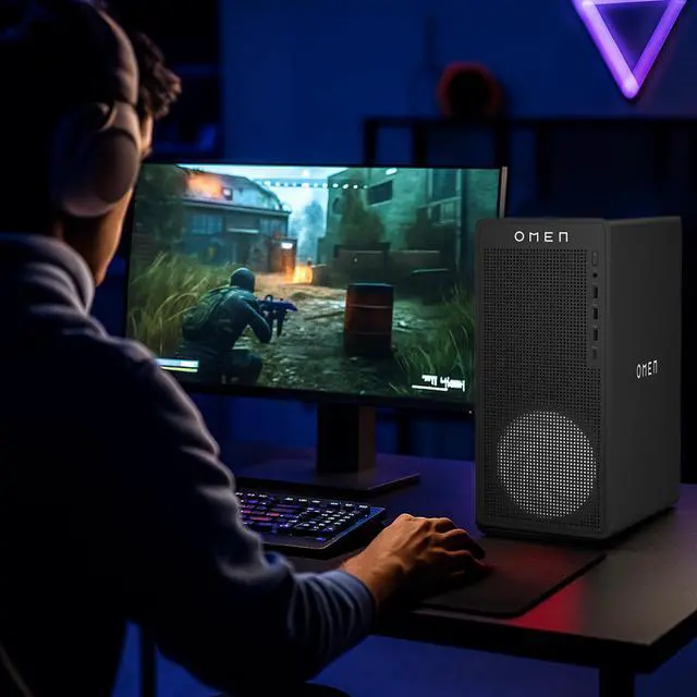 Alt view image 7 of 7 - HP OMEN 16L i7 Premium Gaming Tower Desktop, Intel Core i7-14700F, NVIDIA GeForce RTX 4060, 16GB DDR5 RAM, 1TB SSD, DP, RJ-45, Wi-Fi 6, Windows 11 Pro, Black