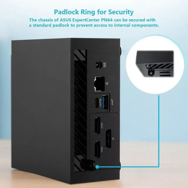 Alt view image 4 of 7 - ASUS ExpertCenter PN64 Mini Business Desktop, Intel Core i5-13500H, 64GB DDR5, 1TB SSD, 4K Quad Display Support, HDMI/DP/USB-C, Wi-Fi 6, Windows 11 Pro, Black