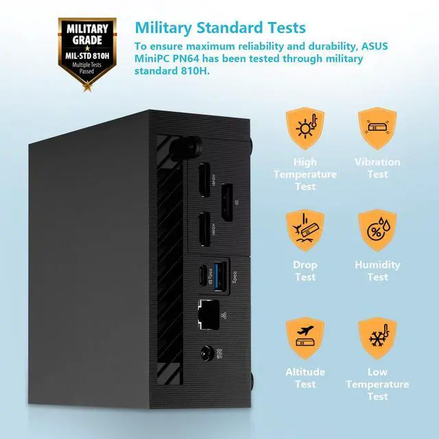 Alt view image 6 of 7 - ASUS ExpertCenter PN64 Mini Business Desktop, Intel Core i5-13500H, 64GB DDR5, 1TB SSD, 4K Quad Display Support, HDMI/DP/USB-C, Wi-Fi 6, Windows 11 Pro, Black