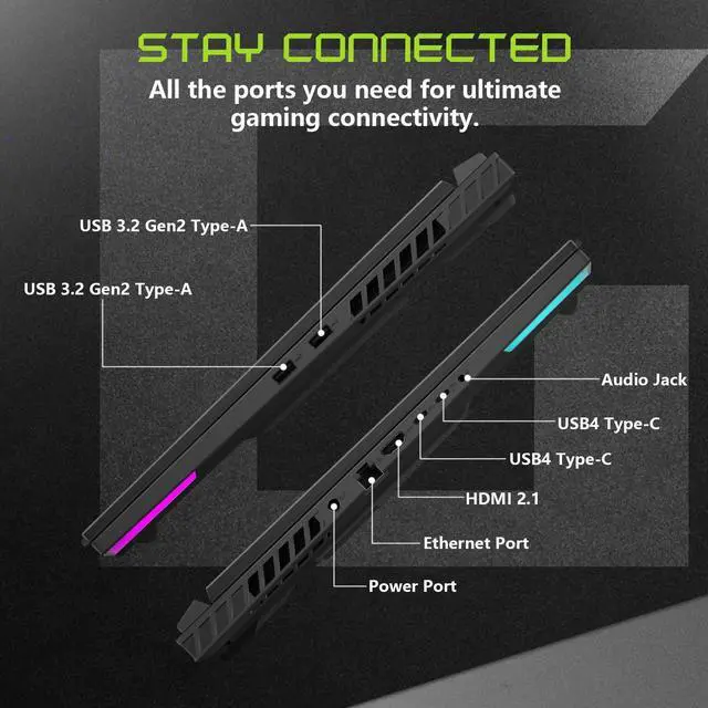 Alt view image 6 of 7 - ASUS ROG Strix G18 Pro Gaming Laptop, 18" 2.5K 240Hz/3ms Nebula Display, AMD Ryzen 9 8940HX, NVIDIA RTX 5070 with ROG Boost & Cooling, 64GB DDR5, 2TB SSD, RGB Backlit KB, Aura Sync Light Bar, Win11 P