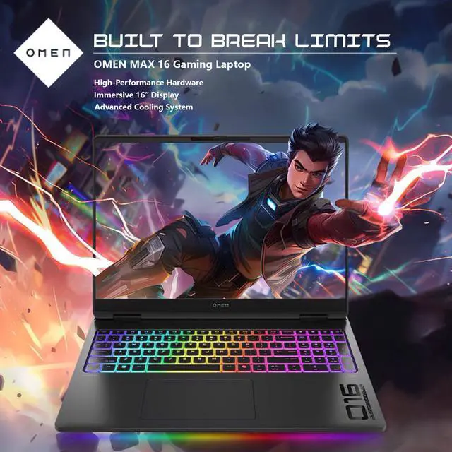 Alt view image 2 of 7 - HP OMEN MAX 16 2025 CES Awarded Gaming Laptop 16" 2.5K(2560*1600) 240Hz, AMD Ryzen AI 9 HX 375(Beats Intel i9), NVIDIA RTX 5070, 32GB DDR5, 1TB SSD, RGB Backlit Keyboard, Wi-Fi 7, Windows 11 Home