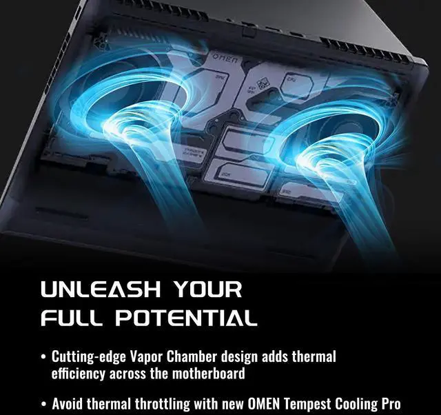 Alt view image 7 of 7 - HP Omen MAX Gaming Laptop, 16" WQXGA 240Hz, AMD Ryzen AI 9 HX 375, NVIDIA RTX 5060, 32GB DDR5 RAM, 1TB SSD, RGB keyboard, Wi-Fi 7, Windows 11 Pro, Black