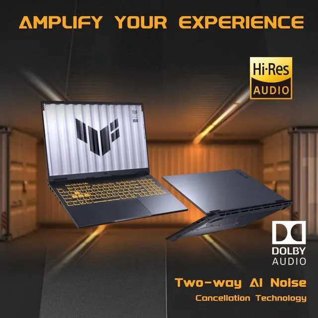 Alt view image 2 of 7 - ASUS TUF F16 AI VR-Ready RTX 5050 Gaming Laptop, 16 FHD+ 165Hz for Smooth FPS, Intel Core i7-14650HX, Nvidia GeForce RTX 5050, 32GB DDR5, 1TB SSD, RGB Backlit KB, MUX Switch, FHD Webcam, Win11 Home