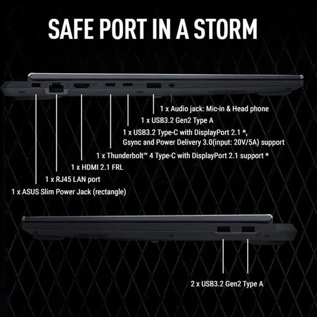 Alt view image 7 of 7 - ASUS TUF F16 AI VR-Ready RTX 5050 Gaming Laptop, 16 FHD+ 165Hz for Smooth FPS, Intel Core i7-14650HX, Nvidia GeForce RTX 5050, 32GB DDR5, 1TB SSD, RGB Backlit KB, MUX Switch, FHD Webcam, Win11 Home