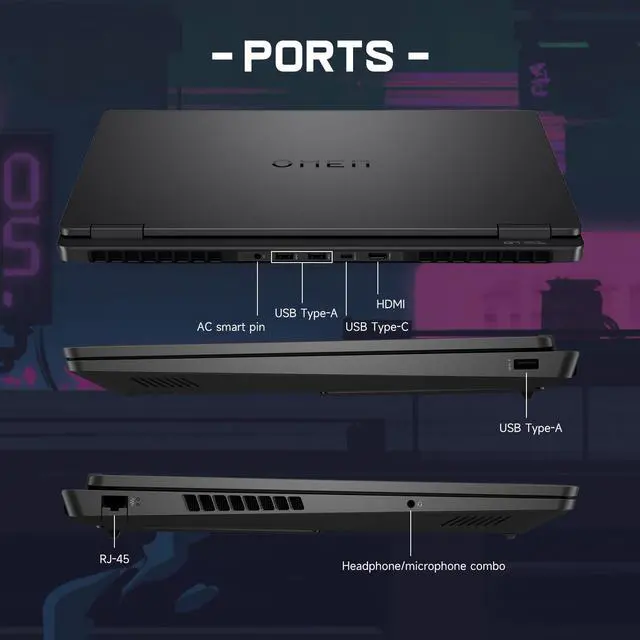 Alt view image 6 of 7 - HP OMEN 17.3 RTX 5070 AI Gaming Laptop, 17.3" FHD IPS 144Hz, AMD Ryzen AI 9 365, NVIDIA GeForce RTX 5070, 64GB DDR5 RAM, 2TB SSD, RGB Backlit KB, Low Blue Light, Wi-Fi 6, W11H