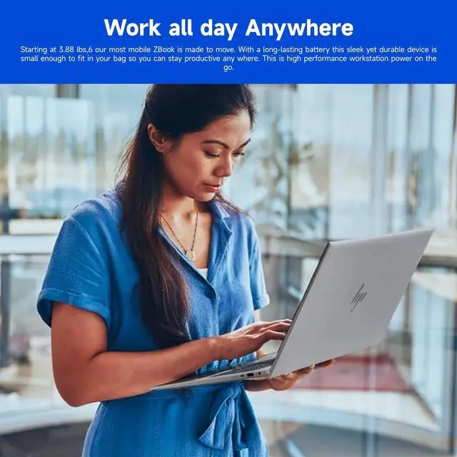 Alt view image 5 of 6 - HP ZBook Firefly G11 Business Laptop, 14" FHD+ Touchscreen, Intel Core Ultra 7 165H, NVIDIA RTX A500, 32GB DDR5, 1TB SSD, Fingerprint, Backlit, Wi-Fi 6E, Win 11 Pro