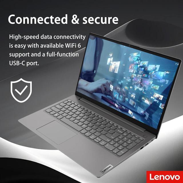 Alt view image 4 of 6 - Lenovo V-Series Business Laptop, 15.6" FHD 1920×1080, Intel Core i5-13420H, 16GB RAM, 1TB SSD, Wi-Fi 6, HDMI, USB-C, Windows 11 Home, Grey
