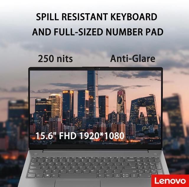 Alt view image 5 of 6 - Lenovo V-Series Business Laptop, 15.6" FHD 1920×1080, Intel Core i5-13420H, 16GB RAM, 1TB SSD, Wi-Fi 6, HDMI, USB-C, Windows 11 Home, Grey